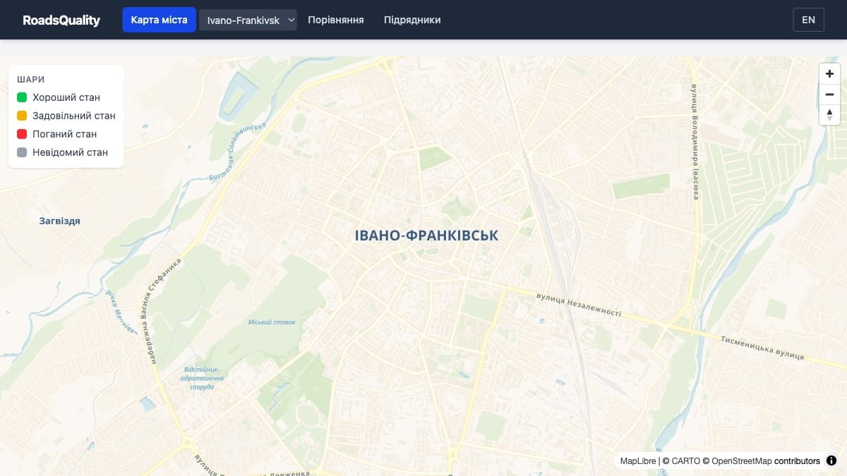 Screenshot of Roads Quality